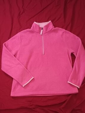 Old Navy Woman's Pink Fleece Half-Zip Pullover Size L Soft Comfy